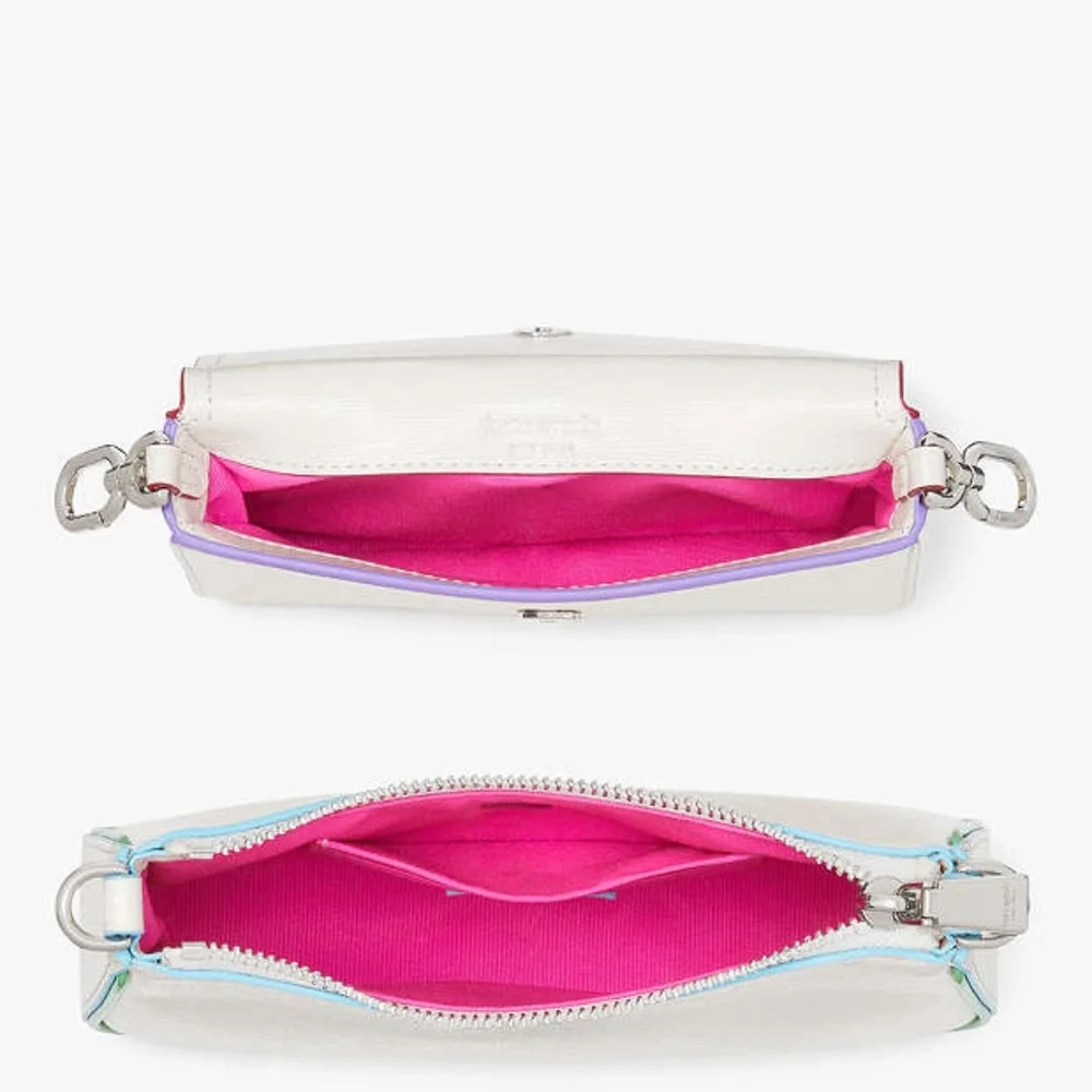 Double Up Rainbow Trim Crossbody - Picture 3 of 7